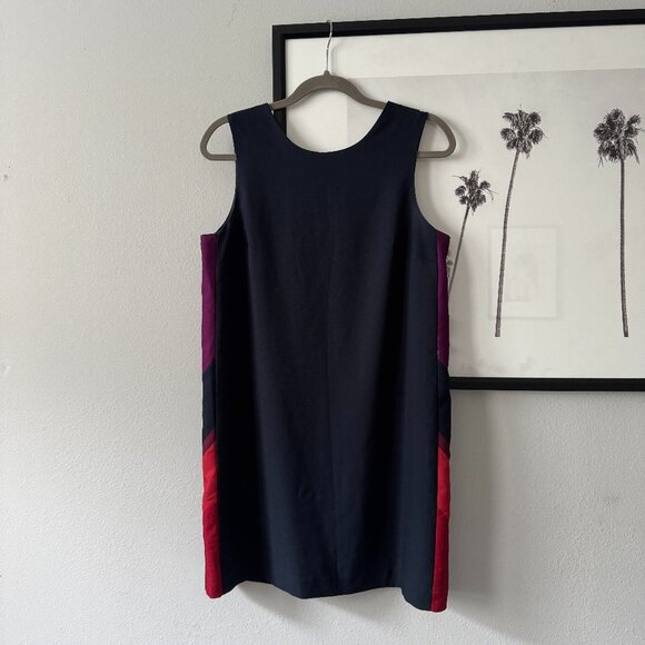 Banana Republic | NWOT Sleeveless Color Block Shift Dress in Navy Size 10 - Picture 4 of 11